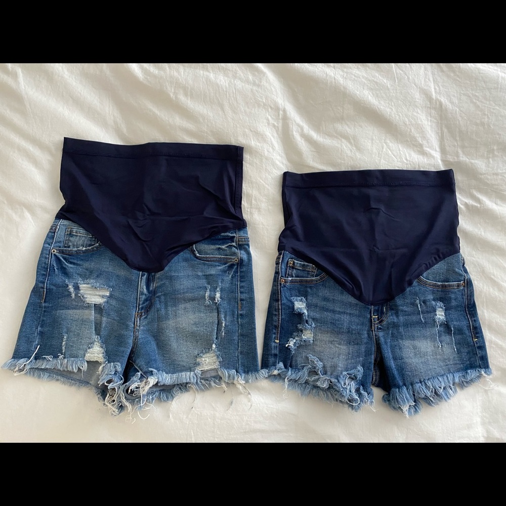 PinkBlush Maternity Jean Shorts Size S